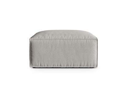 Pouf Strukturstoff Beige Nuria — Light Grey