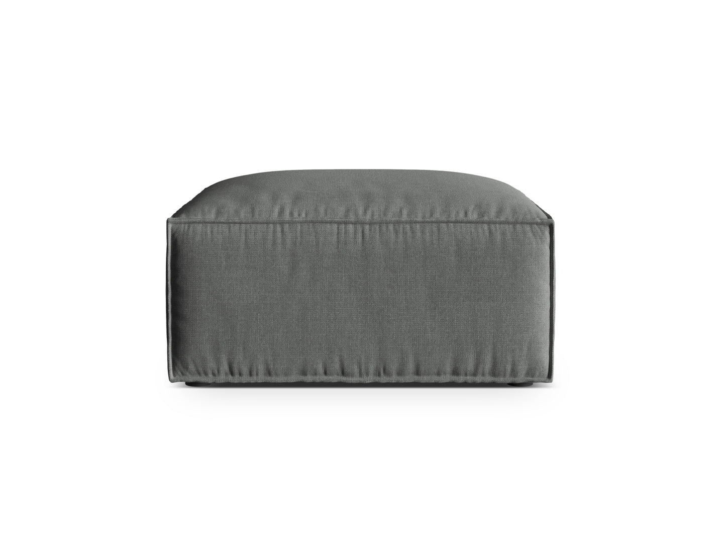Pouf Strukturstoff Beige Nuria — Grey