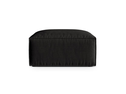 Pouf Strukturstoff Beige Nuria — Black