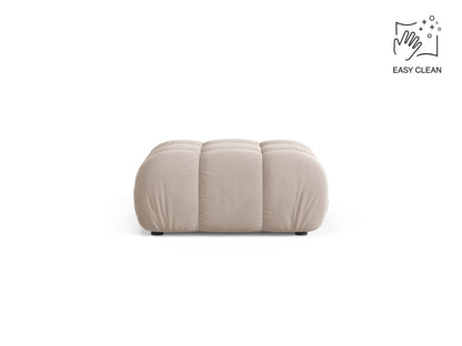 Pouf Samt Beige Bellis — Light Beige