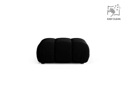 Pouf Samt Beige Bellis — Black