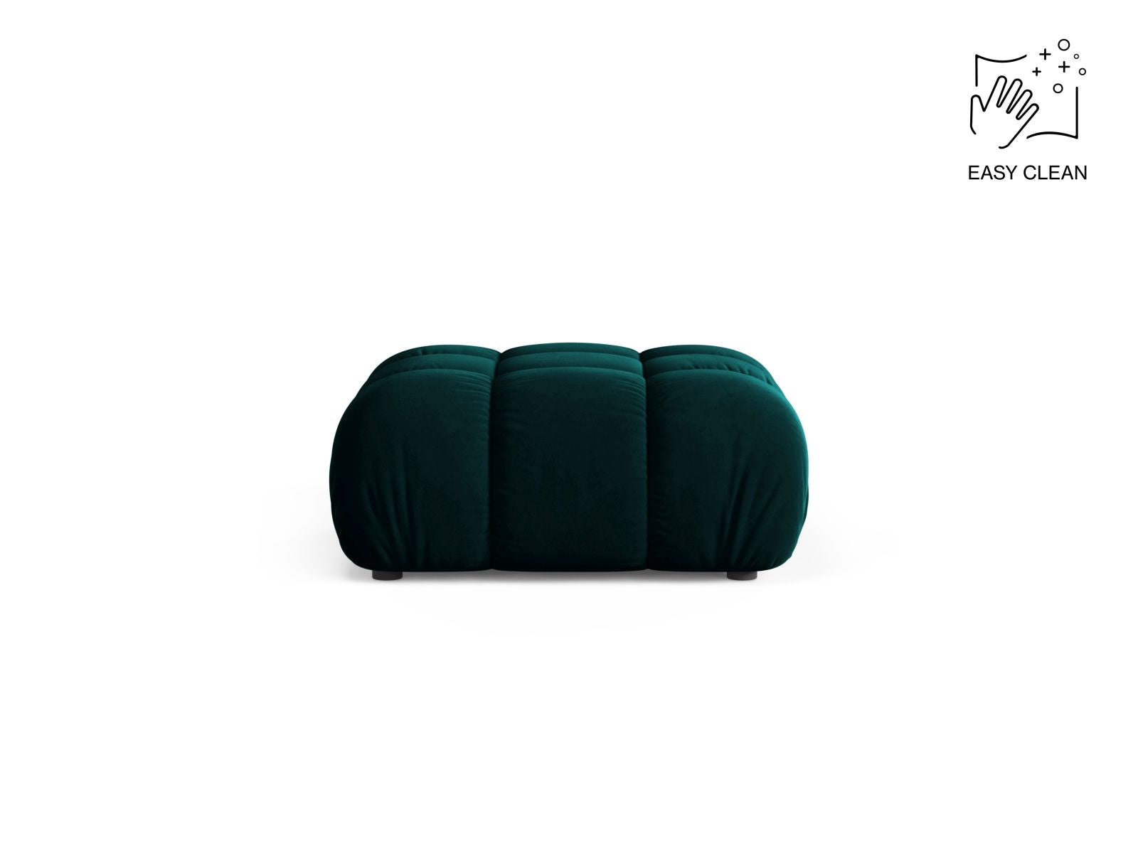 Bellis Pouf, 94x94 cm — Deep Petrol
