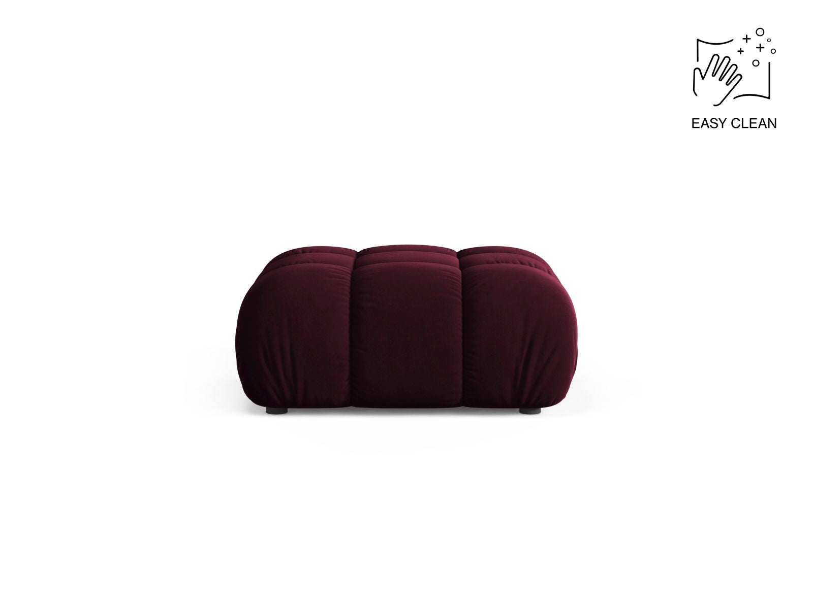 Bellis Pouf, 94x94 cm — Burgundy