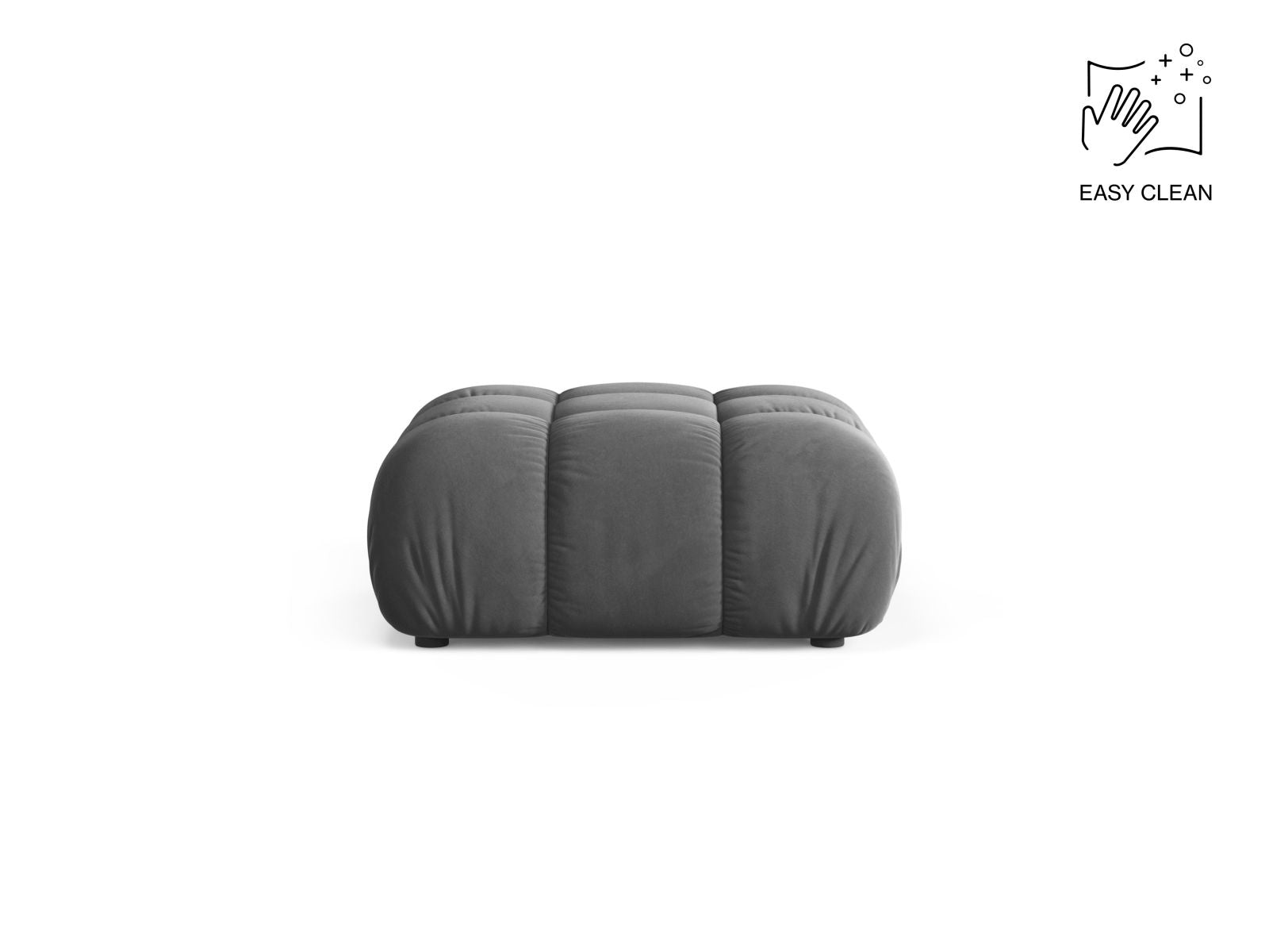 Bellis Pouf, 94x94 cm — Light Grey