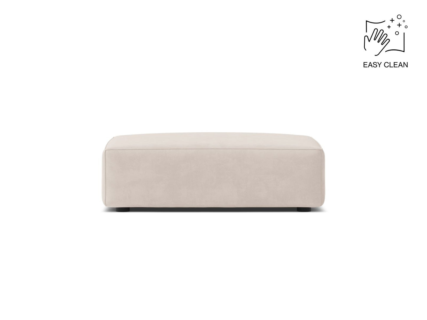 Pouf Samt Beige Jodie — Light Beige