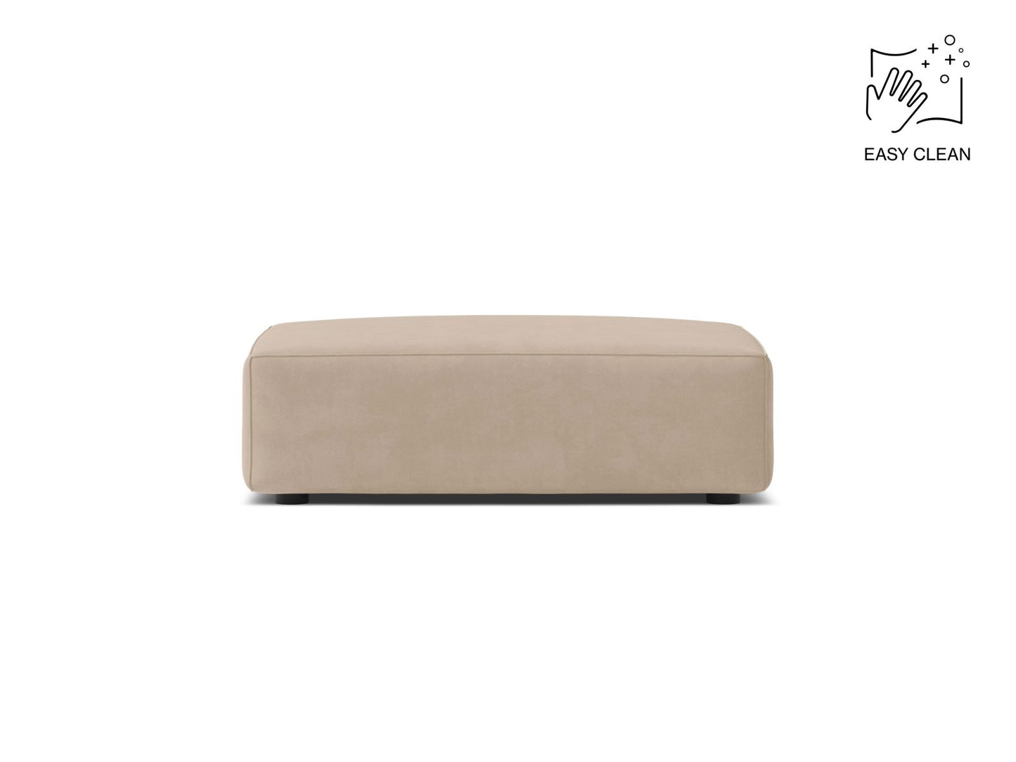 Pouf Samt Beige Jodie — Beige