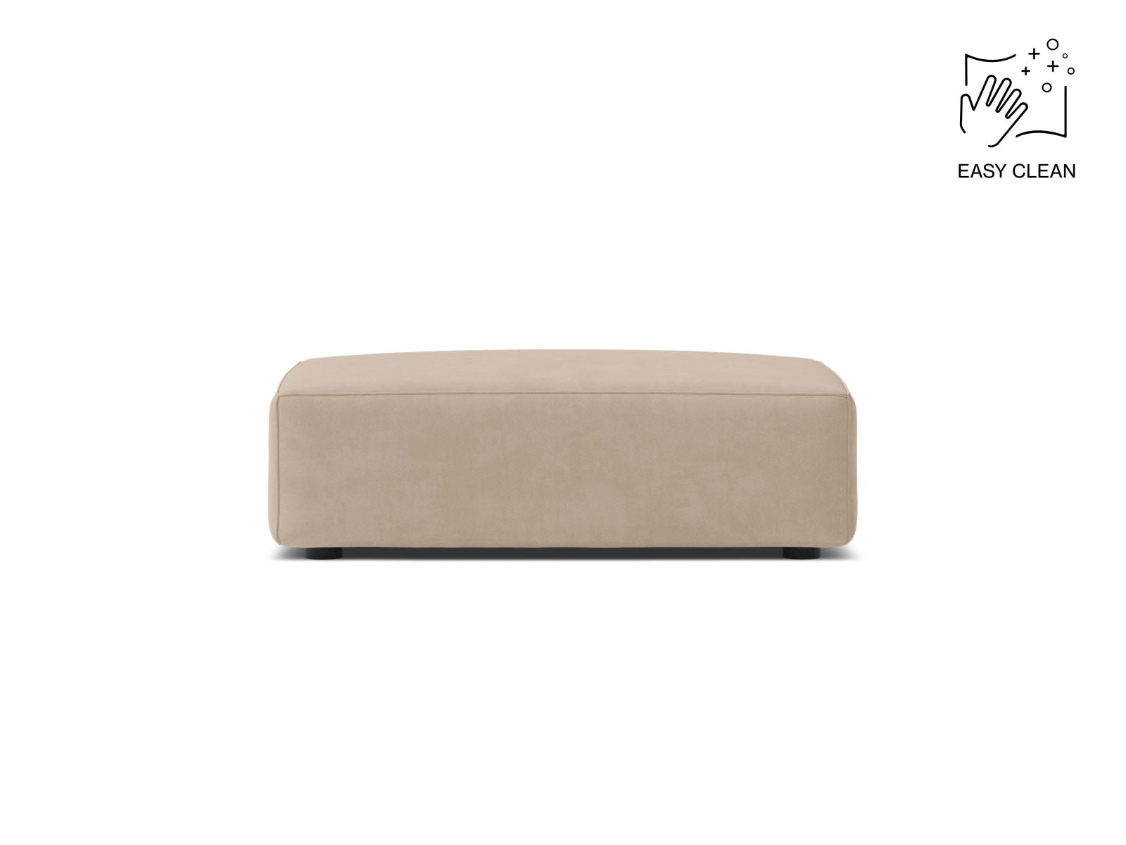 Pouf Samt Beige Jodie — Beige