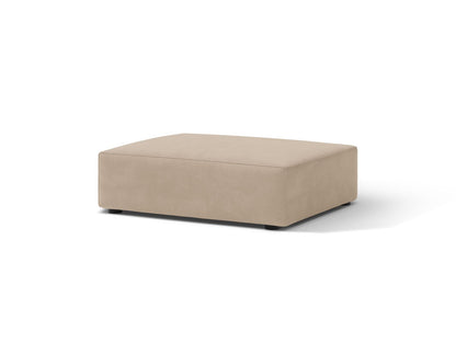 Pouf Samt Beige Jodie — Wohnbeispiel
