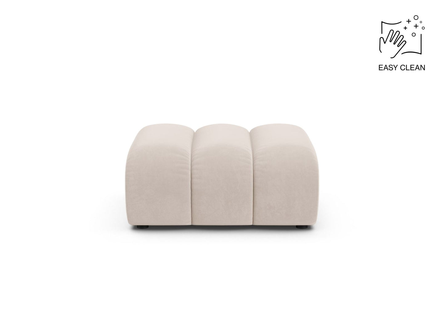 Pouf Samt Beige Lupine — Light Beige