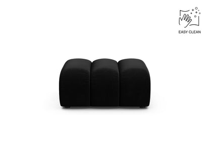 Pouf Samt Beige Lupine — Black