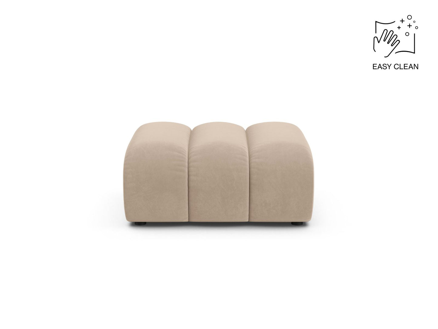 Pouf Samt Beige Lupine — Beige