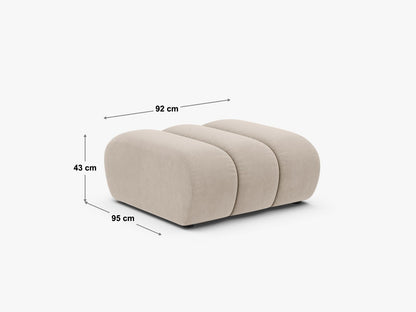 Pouf Samt Beige Lupine — Maße und Details