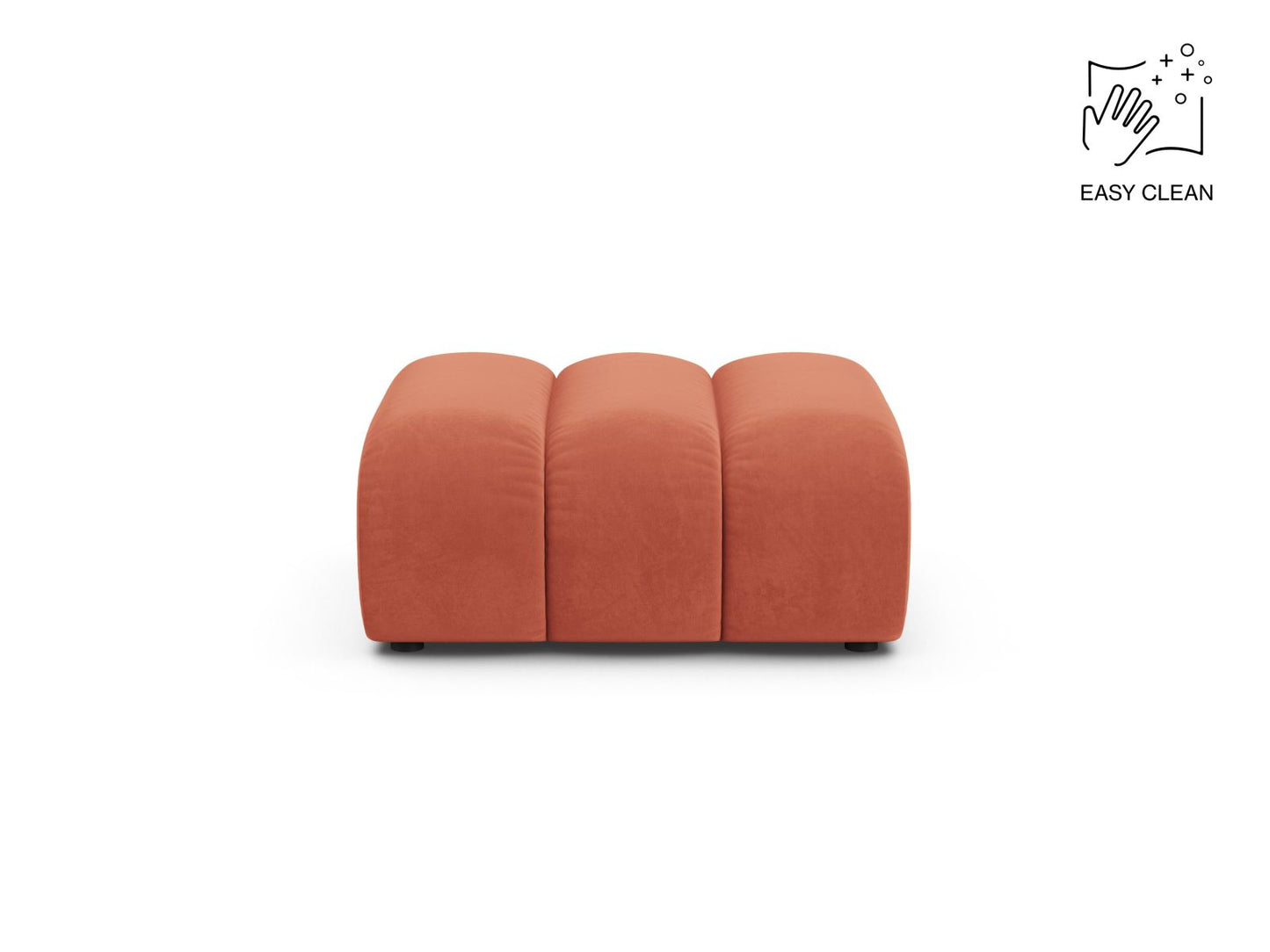 Pouf Samt Beige Lupine — Coral