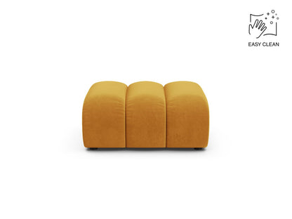 Pouf Samt Beige Lupine — Yellow