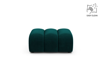 Pouf Samt Beige Lupine — Deep Petrol