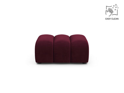 Pouf Samt Beige Lupine — Burgundy