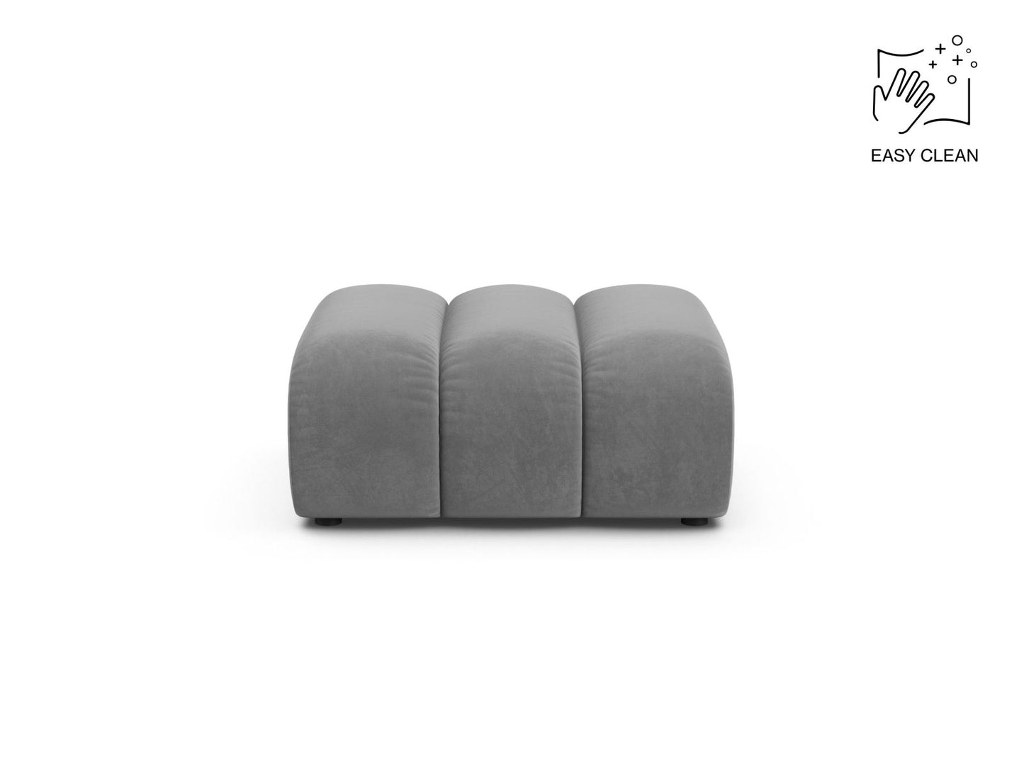 Pouf Samt Beige Lupine — Light Grey