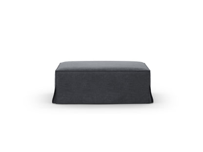 Pouf Strukturstoff Beige Jodie — Grey And Blue