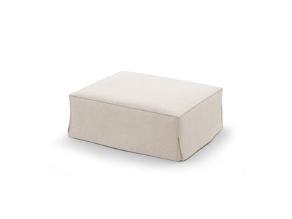 Pouf Strukturstoff Beige Jodie — Detailansicht