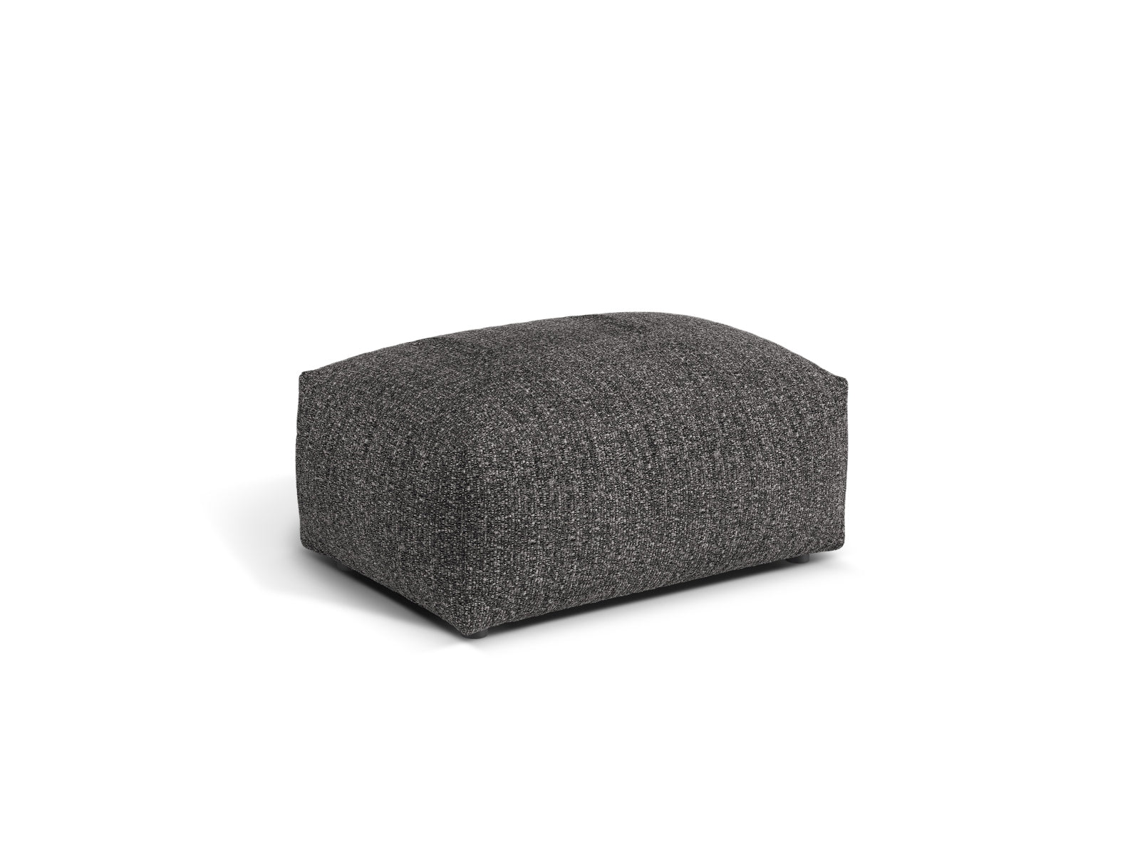 Pouf Bouclé Anthrazit Martina — Detailansicht