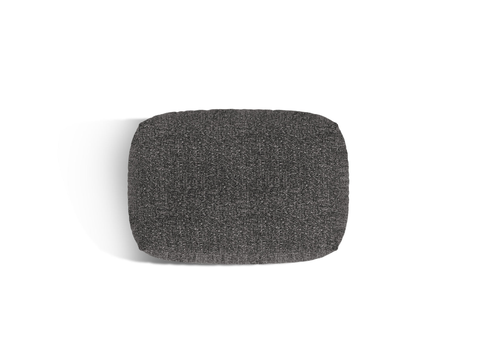 Pouf Bouclé Anthrazit Martina — Maße und Details