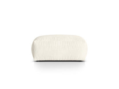 Pouf Bouclé Anthrazit Martina — Ivory