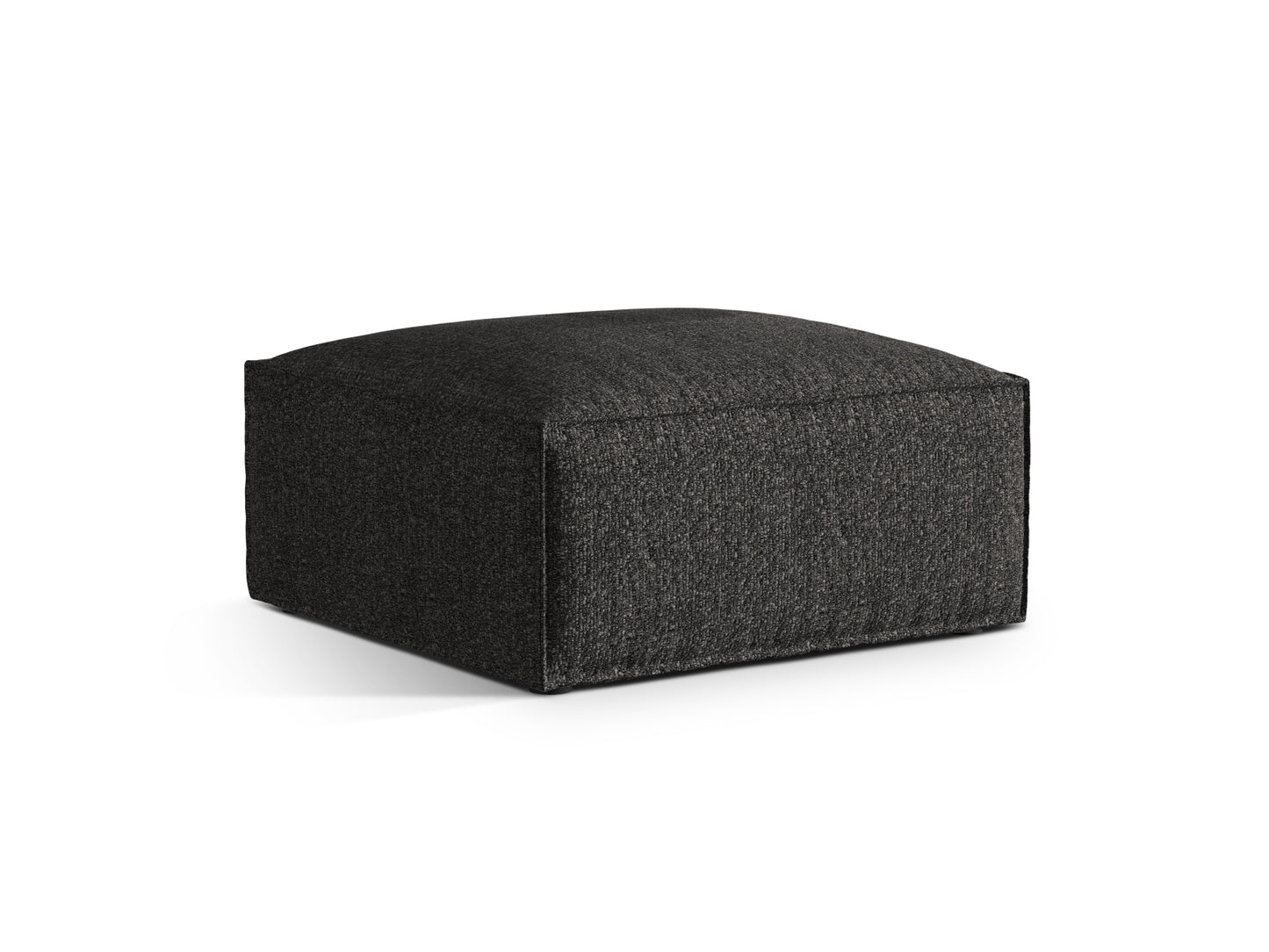 Pouf Bouclé Anthrazit Nuria — Wohnbeispiel