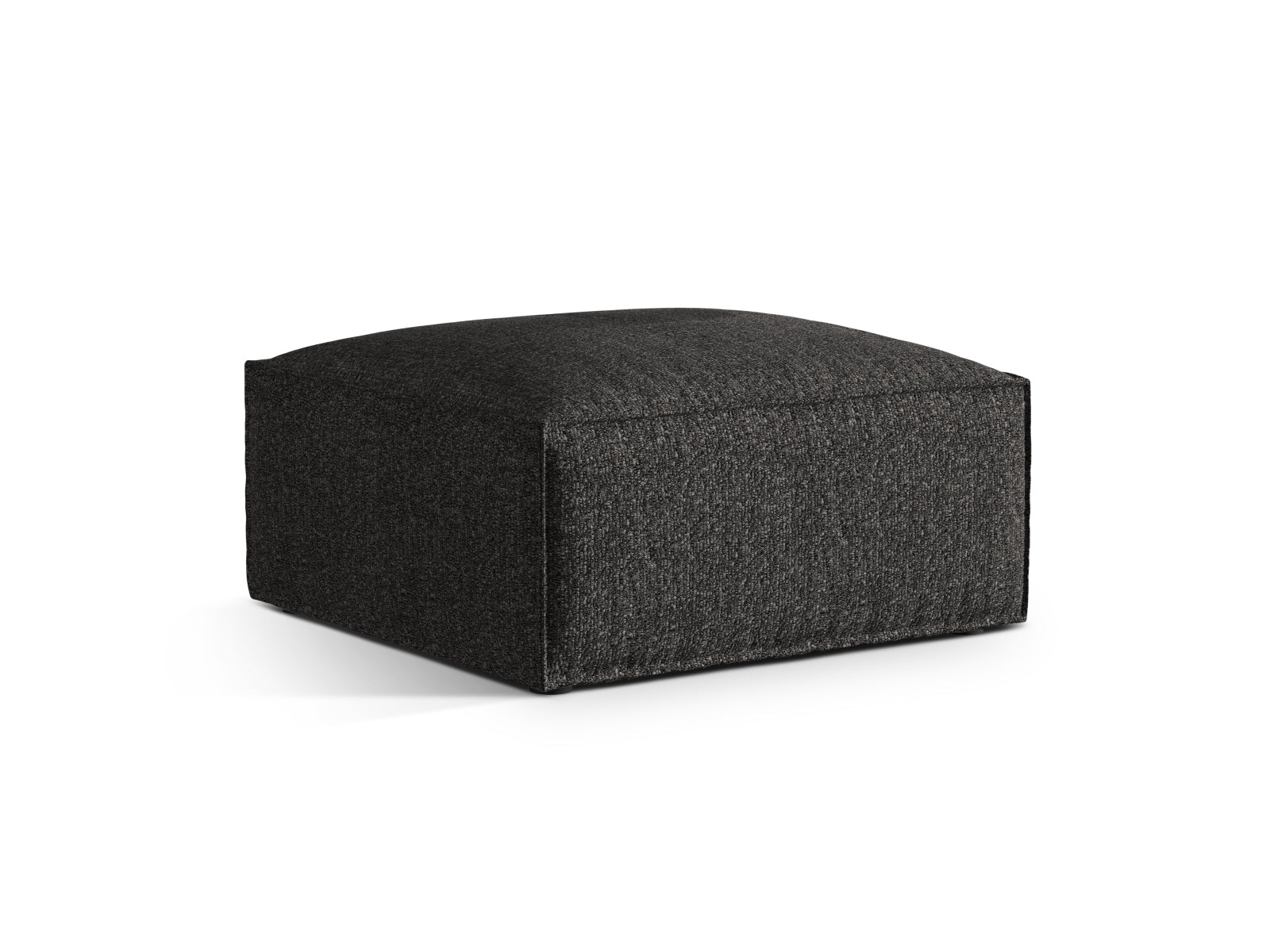 Pouf Bouclé Anthrazit Nuria — Wohnbeispiel