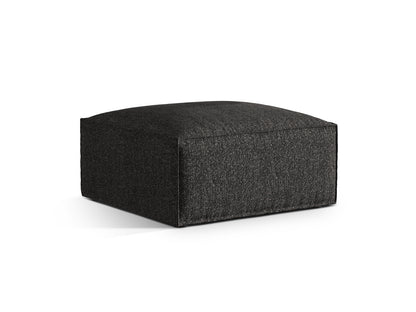 Pouf Bouclé Anthrazit Nuria — Wohnbeispiel