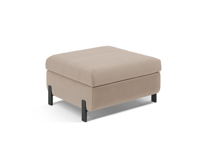 Pouf Samt Beige Gloria — Beige
