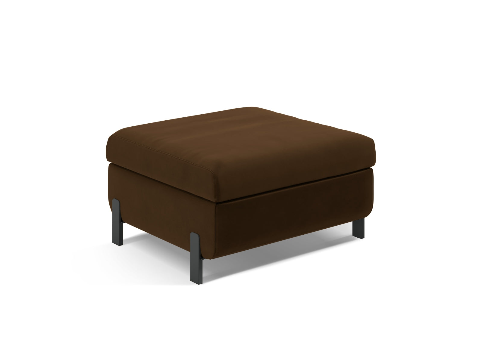 Gloria Pouf With Box, 92x76 cm — Chocolate