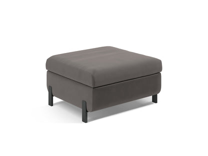 Pouf Samt Beige Gloria — Grey