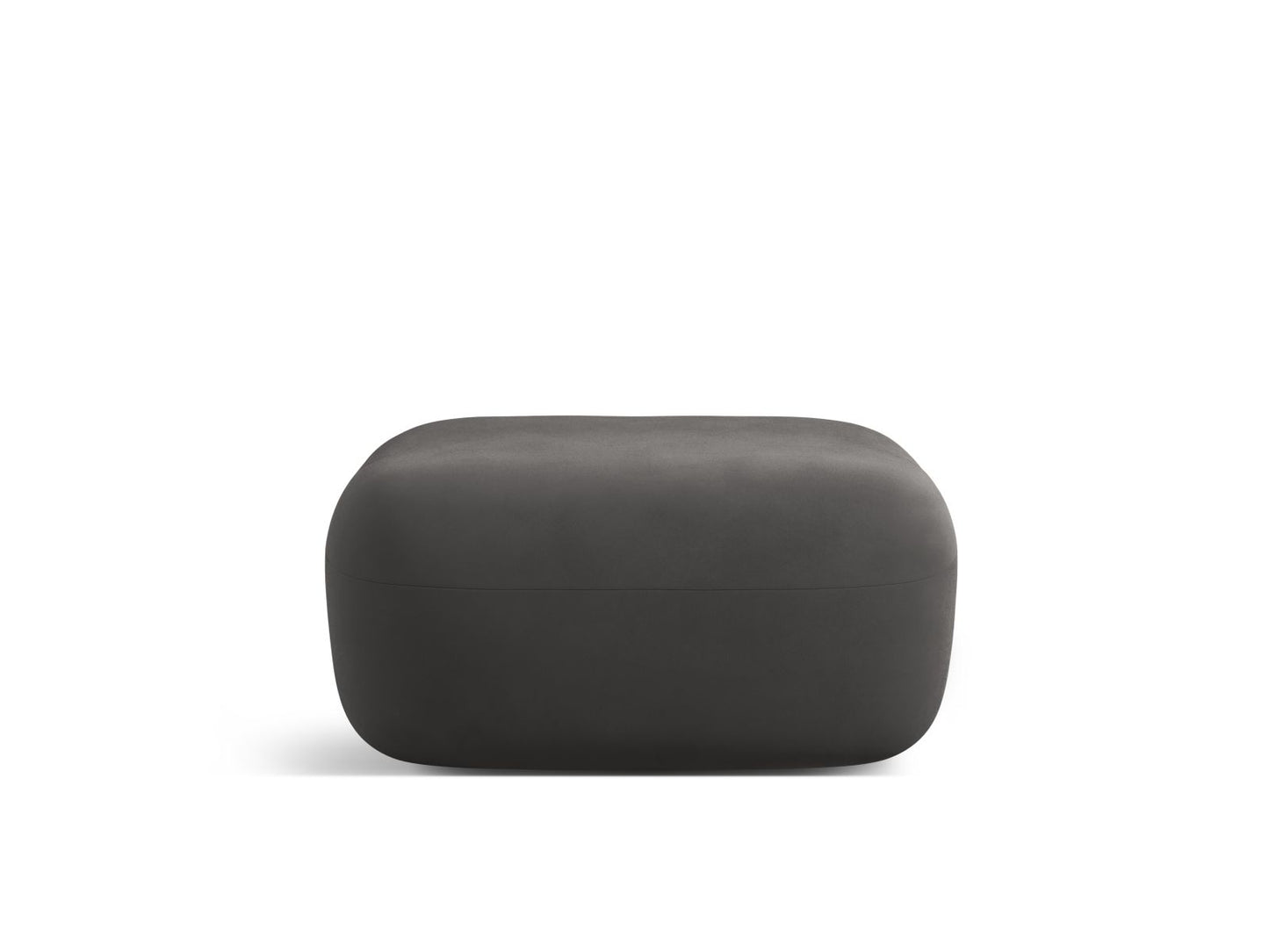 Pouf Samt Beige Jenny — Dark Grey