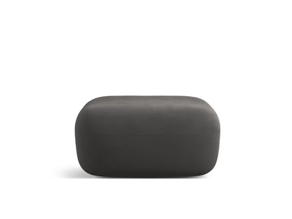 Pouf Samt Beige Jenny — Dark Grey