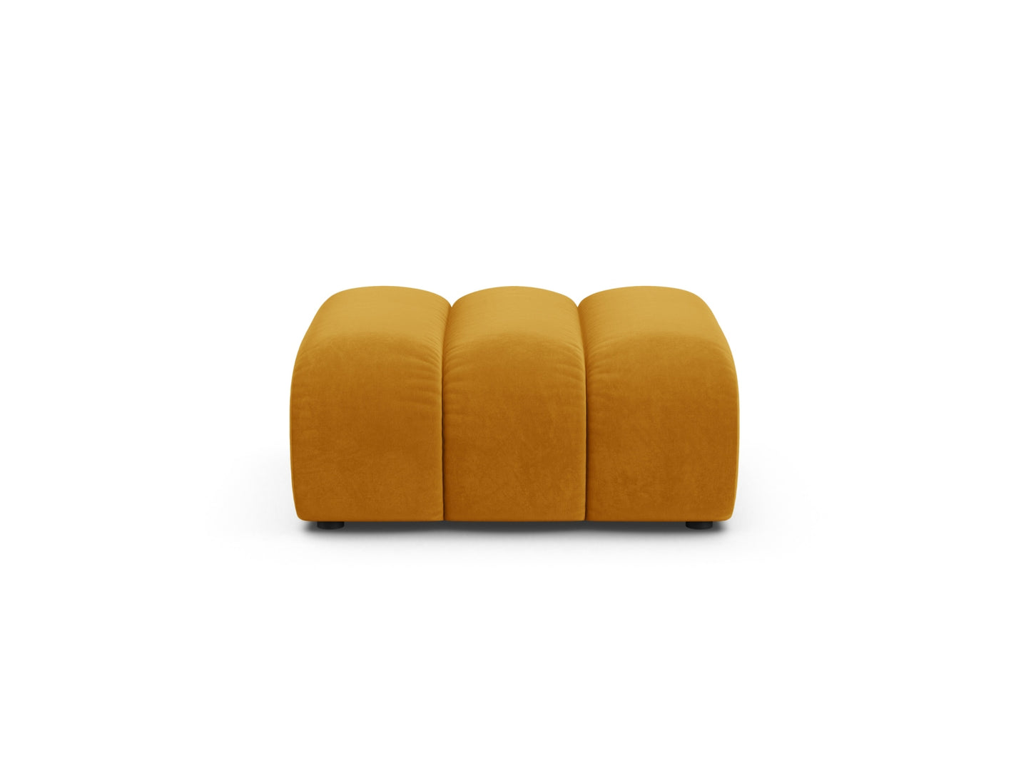 Pouf Samt Beige Lupine — Yellow