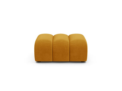 Pouf Samt Beige Lupine — Yellow