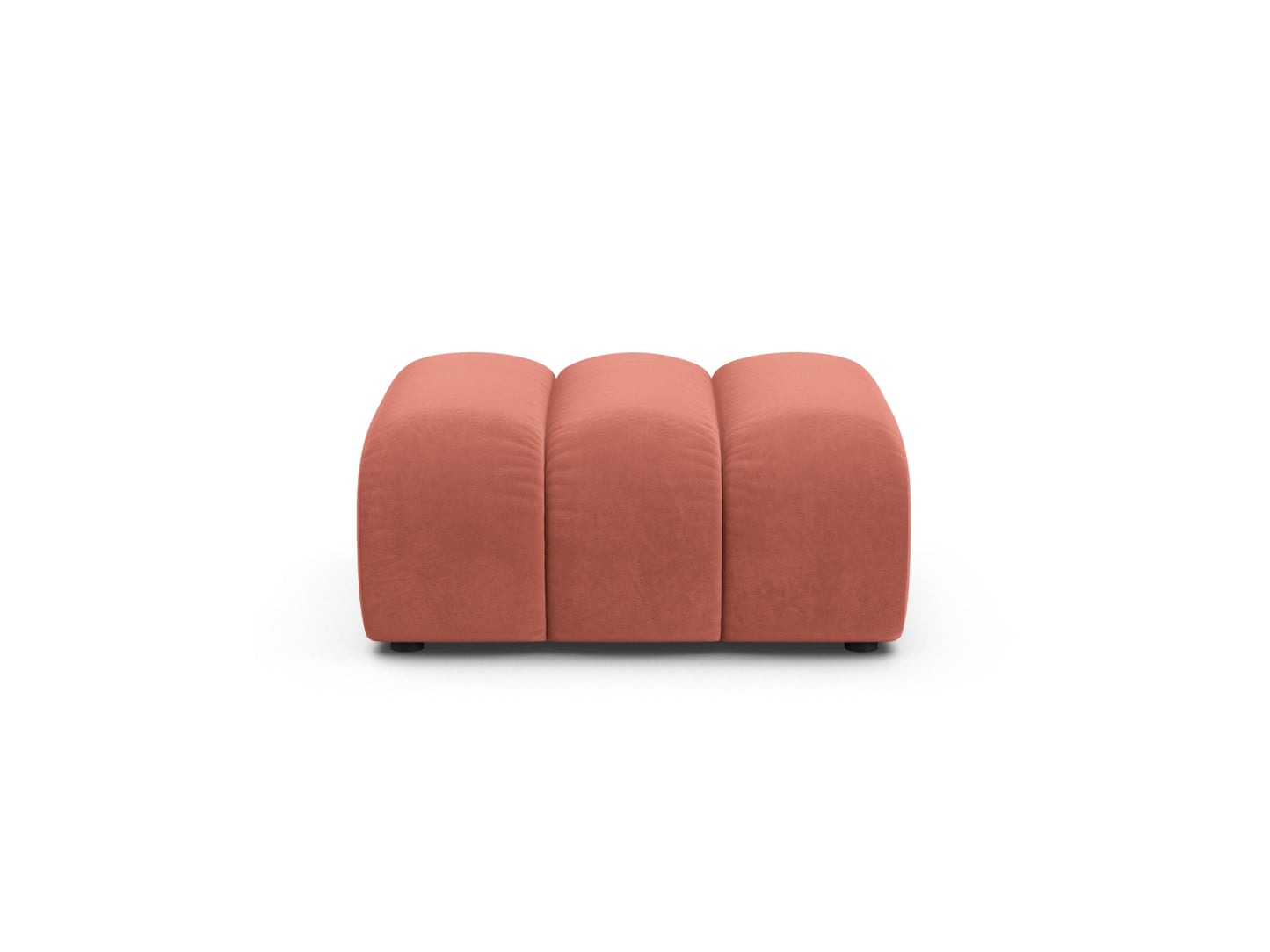 Pouf Samt Beige Lupine — Coral