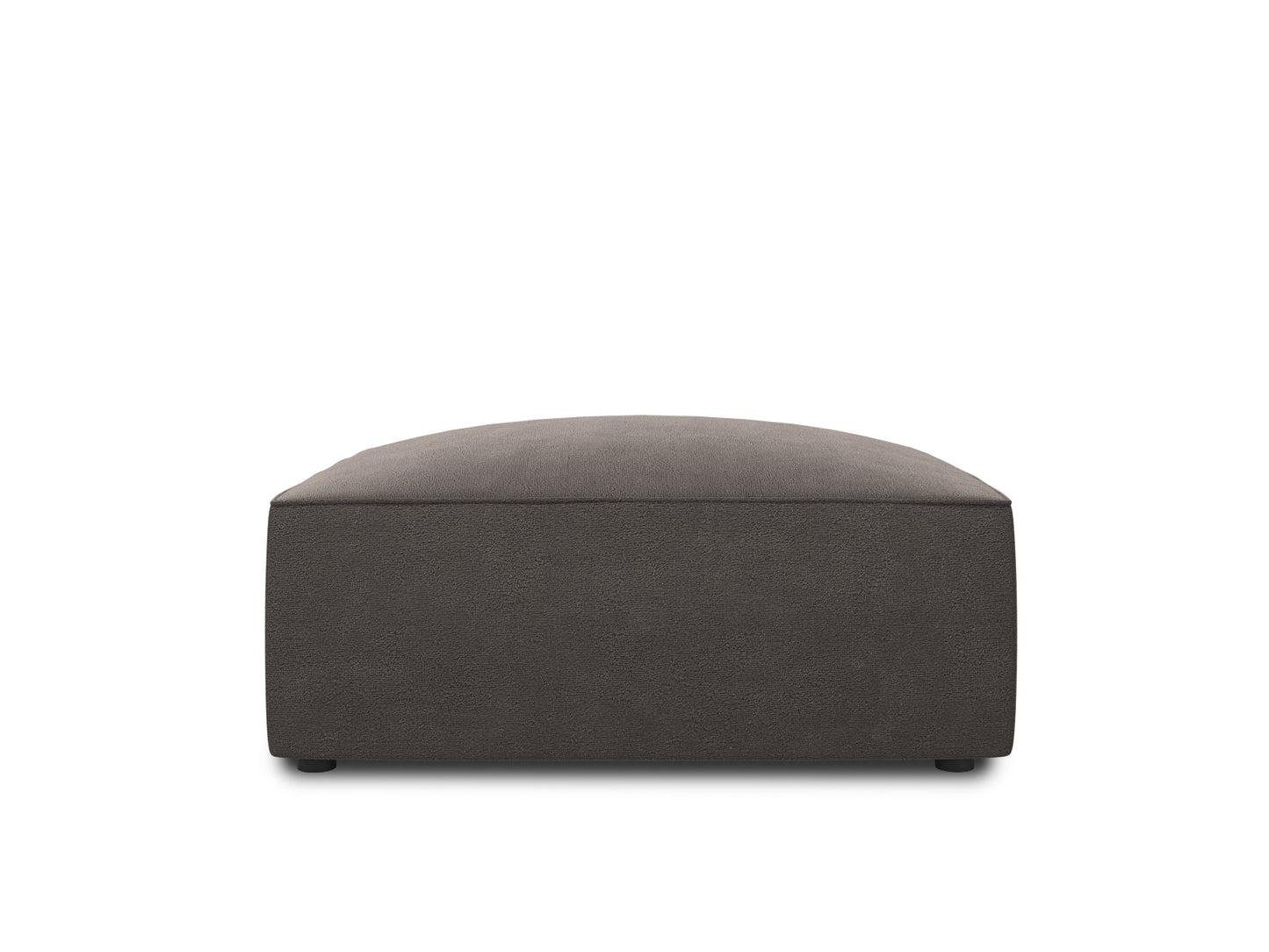 Pouf Samt Beige Ruby — Dark Grey