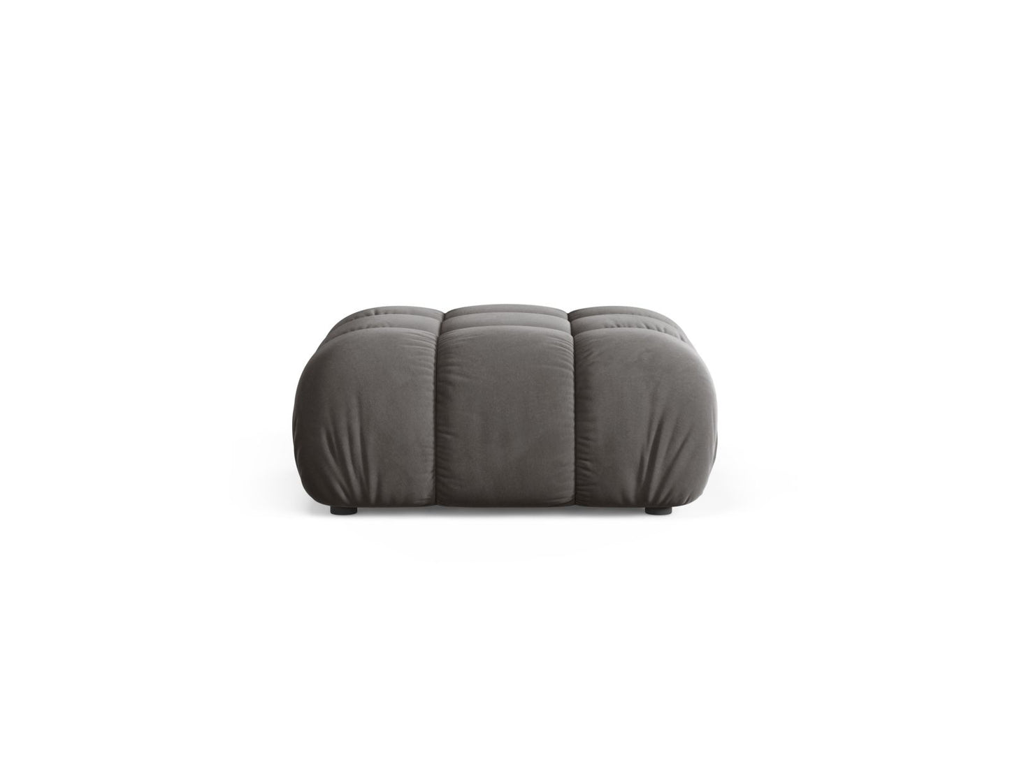 Pouf Samt Schwarz Bellis — Light Grey
