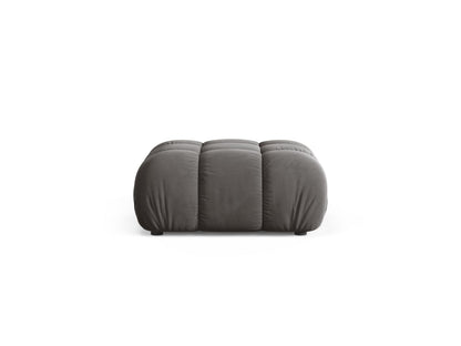 Pouf Samt Schwarz Bellis — Light Grey