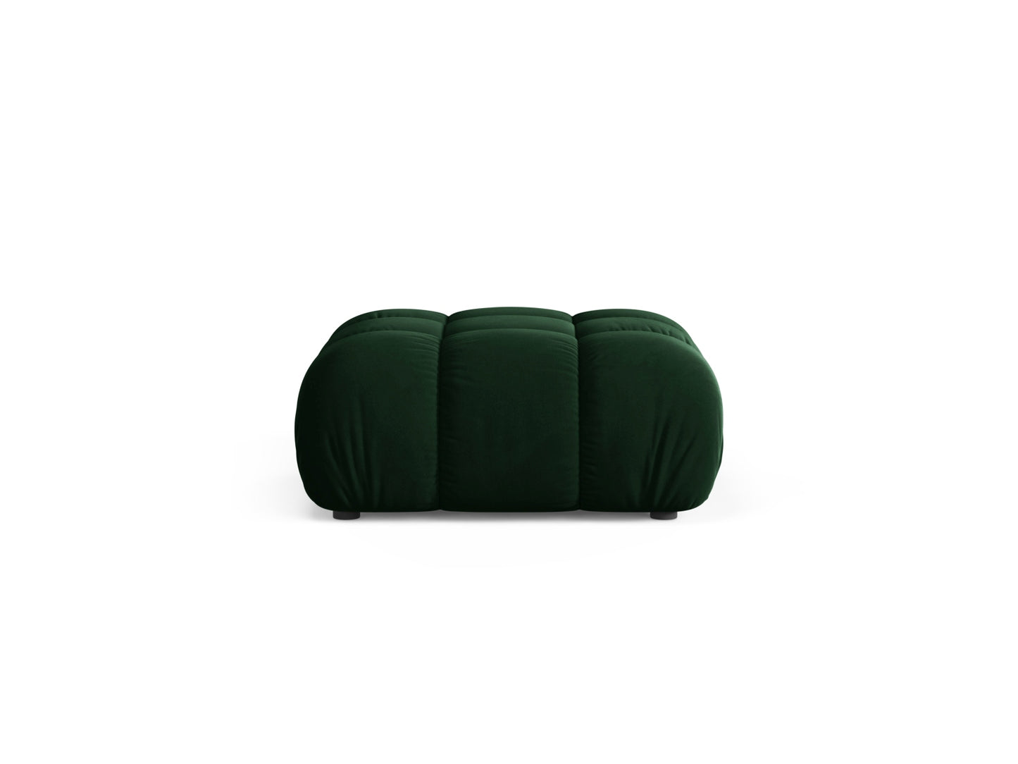 Pouf Samt Schwarz Bellis — Bottle Green