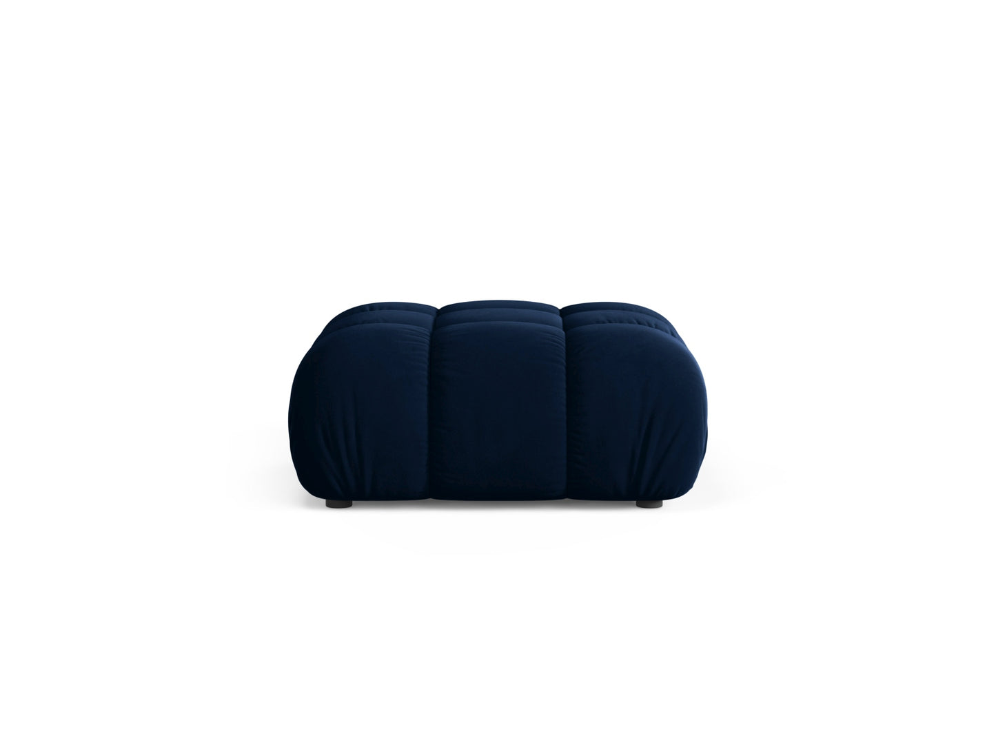 Pouf Samt Schwarz Bellis — Royal Blue