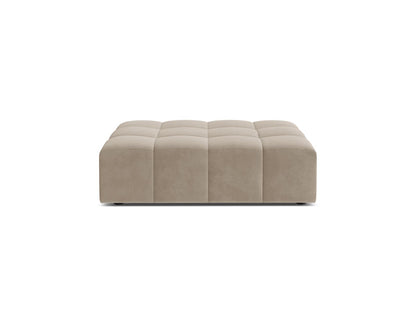 Pouf Samt Schwarz Jennifer — Dark Beige