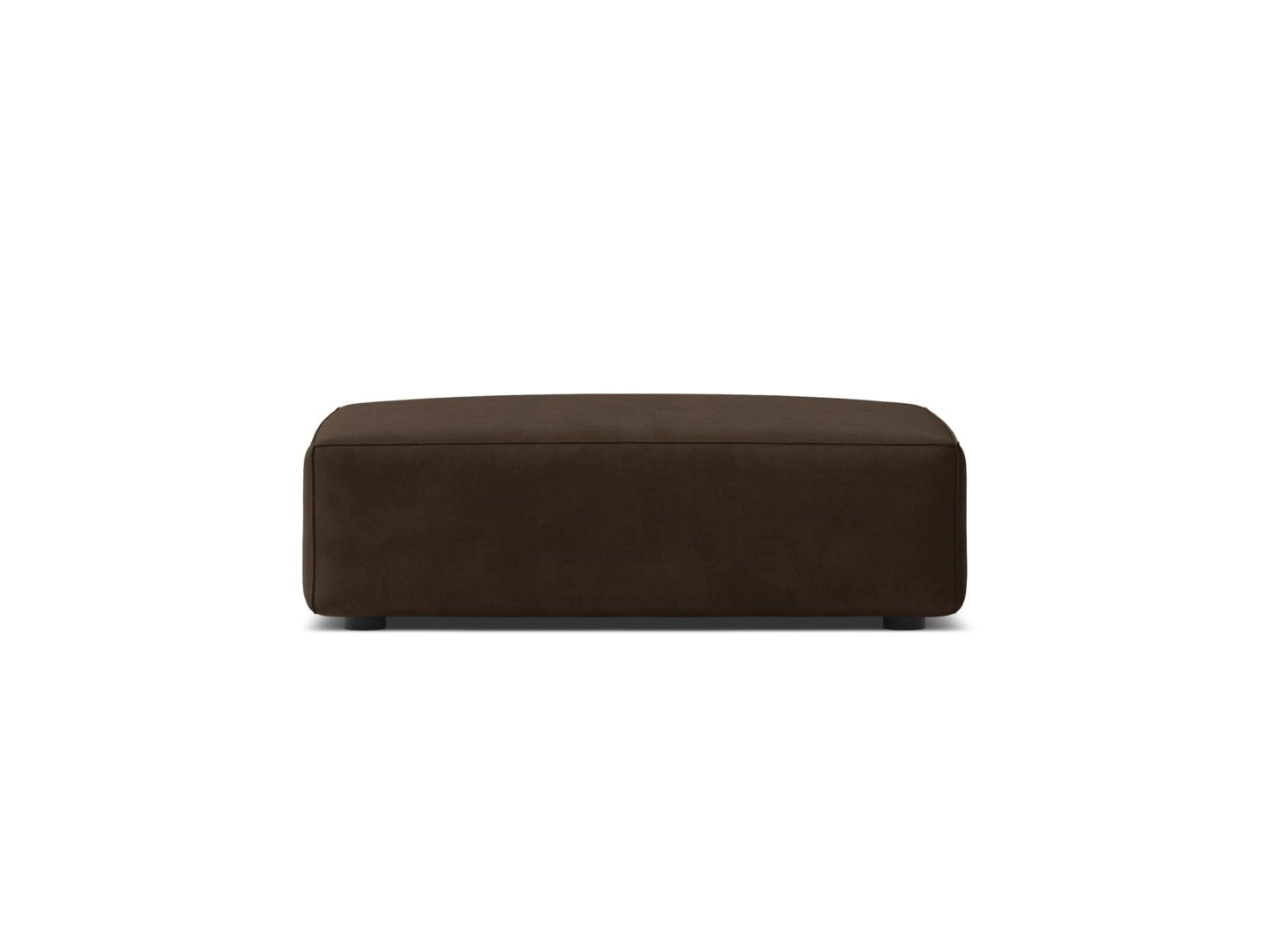 Pouf Samt Schwarz Jodie — Dark Brown