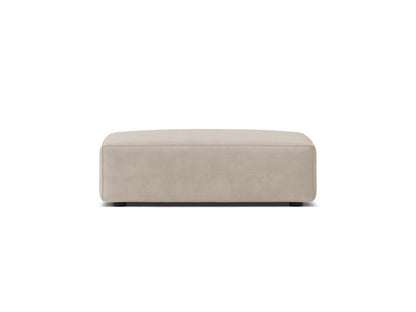 Pouf Samt Schwarz Jodie — Dark Beige