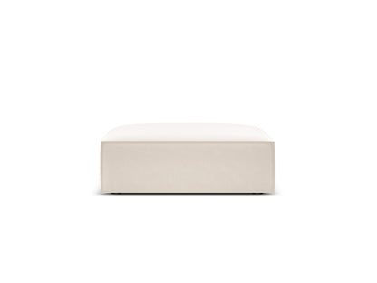Pouf Samt Schwarz Kaelle — Light Beige