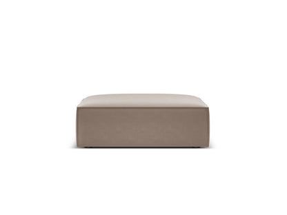 Pouf Samt Schwarz Kaelle — Cappuccino