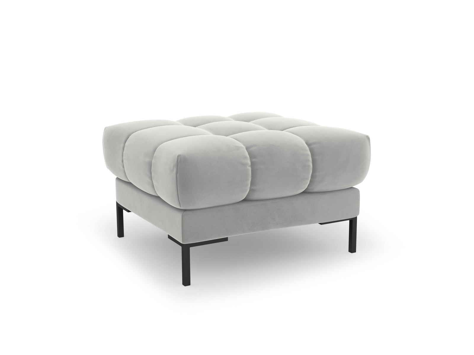 Mamaia Pouf, 60x60 cm — Silver