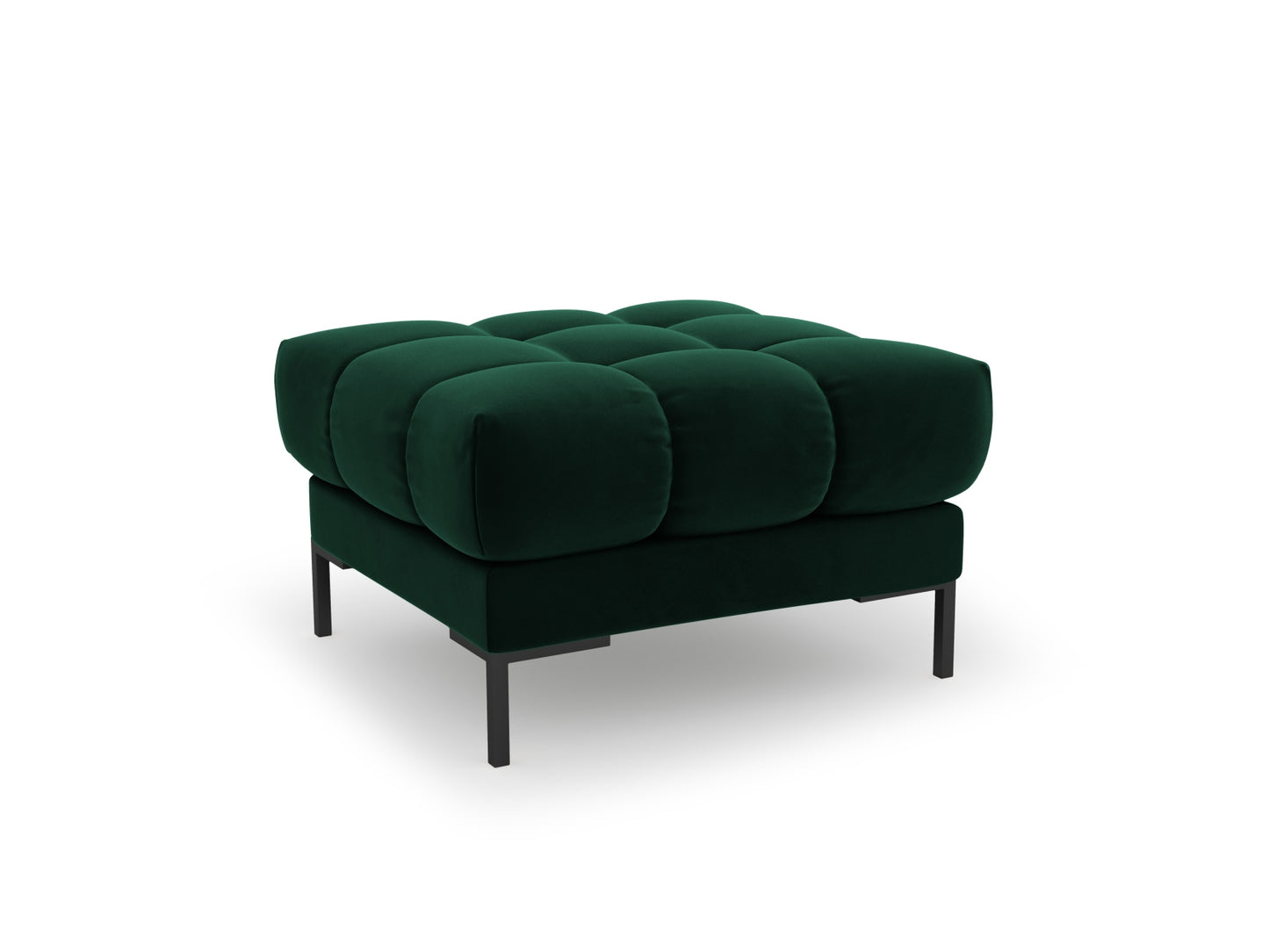 Pouf Samt Schwarz Mamaia — Maße und Details