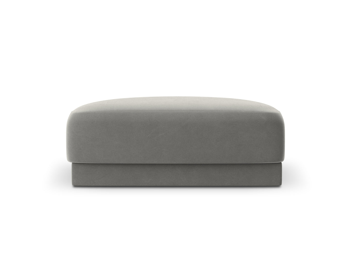 Pouf Samt Schwarz Miley — Light Beige